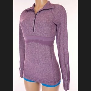Lululemon Full Tilt 1/4 Zip Pullover Jacket Mauve